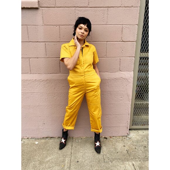 Nooworks Pants - Nooworks Mustard Yellow Jumpsuit in Medium